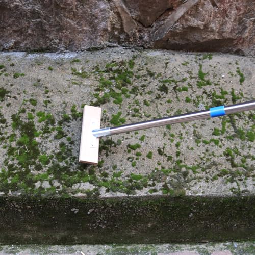 MAXMAN Stainless Steel Wire Scrub Brush with Long Handle, 63" Heavy Duty Large Wire Brush, Stiff Metal Bristle Floor Scrubber, Outdoor Patio Cleaning, Wire Broom for Deck, Concrete, Moss Removal - Image 2
