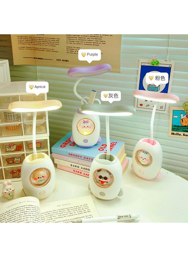 الأزرق جي دبليو جديد لطيف الحيوانات الأليفة USB قابل للطي ، ضوء طاولة صغير قابل للطي ، قراءة سطح المكتب تعلم حماية العين LED مصباح طاولة النوم - Image 4