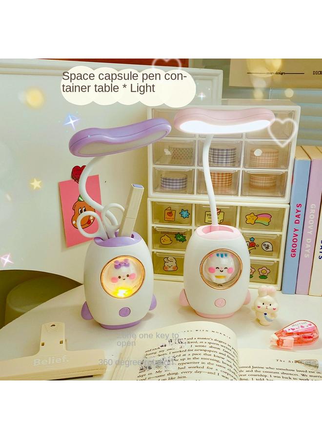 الأزرق جي دبليو جديد لطيف الحيوانات الأليفة USB قابل للطي ، ضوء طاولة صغير قابل للطي ، قراءة سطح المكتب تعلم حماية العين LED مصباح طاولة النوم - Image 3