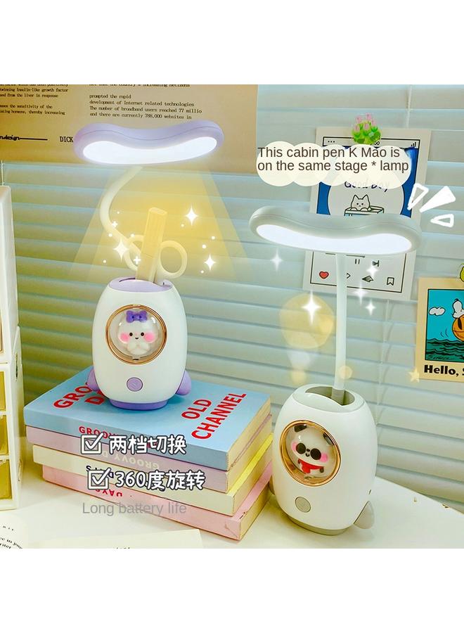 الأزرق جي دبليو جديد لطيف الحيوانات الأليفة USB قابل للطي ، ضوء طاولة صغير قابل للطي ، قراءة سطح المكتب تعلم حماية العين LED مصباح طاولة النوم - Image 2