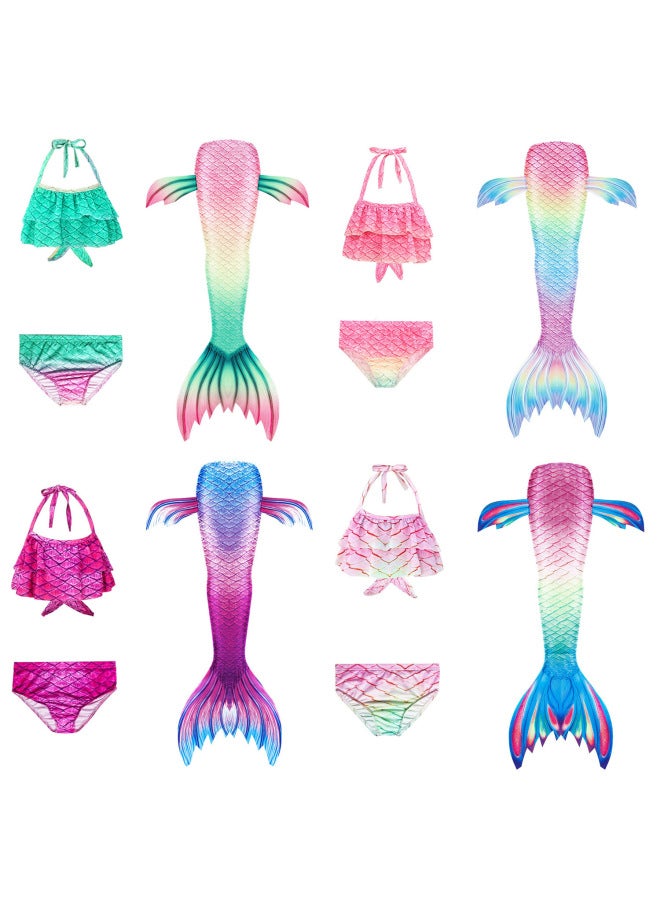 Swimsuit - Girls Mermaid Tail Swimsuit - Sky blue sa22, 120 - Kids Swimming Costume, Beach Bikini, Summer Swimwear, Quick Dry, Pool Party, Bathing Suit Swimsuit - Image 2