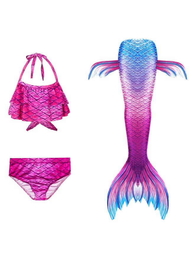 Swimsuit - Girls Mermaid Tail Swimsuit - Sky blue sa22, 120 - Kids Swimming Costume, Beach Bikini, Summer Swimwear, Quick Dry, Pool Party, Bathing Suit Swimsuit - Image 4