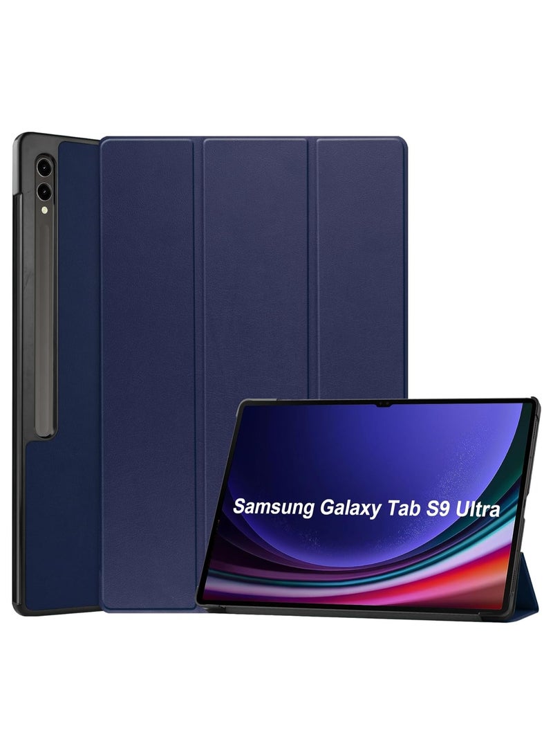 عام جالاكسي تاب اس 9 الترا 14.6 " حافظة 2023 [اس ام-اكس 910/اكس 916/اكس 918] حافظة-حافظة صلبة فائقة النحافة ثلاثية الطي مع غطاء حماية تلقائي للنوم / الاستيقاظ [دعم القلم المغناطيسي الشحن] - Image 1