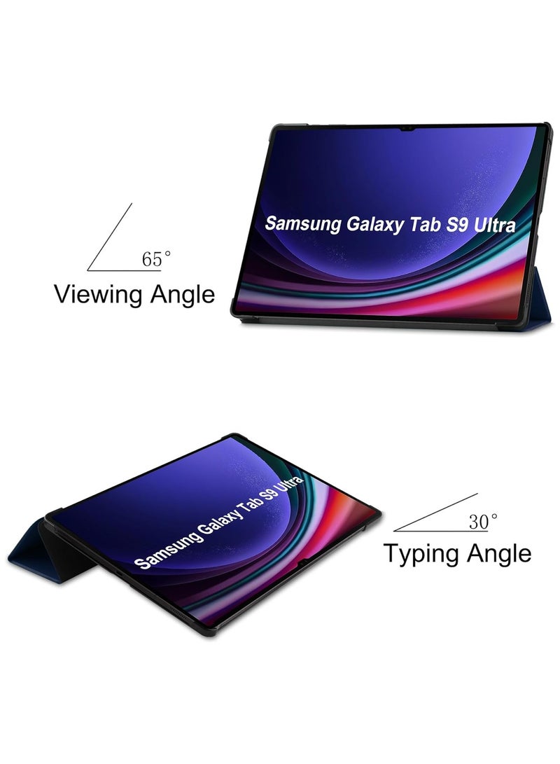 عام جالاكسي تاب اس 9 الترا 14.6 " حافظة 2023 [اس ام-اكس 910/اكس 916/اكس 918] حافظة-حافظة صلبة فائقة النحافة ثلاثية الطي مع غطاء حماية تلقائي للنوم / الاستيقاظ [دعم القلم المغناطيسي الشحن] - Image 2