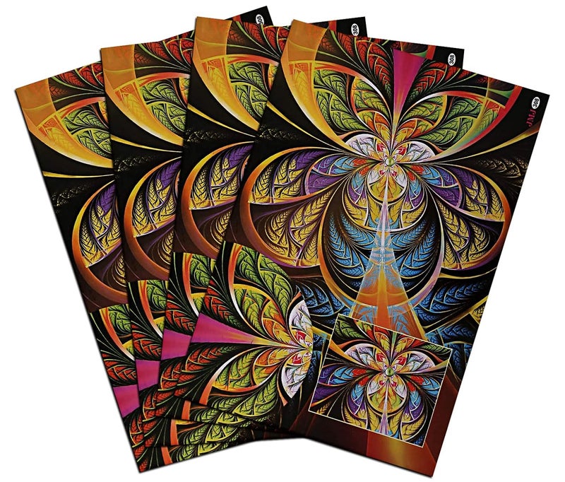 Kuber Industries Flower Printed PVC Waterproof, Oil Proof, Easy to Clean Placemats Table Mats for Dining(Set of 4, Multicolour, Polyvinyl Chloride)|Stylish and Functional Dining Table Accessories - Image 3