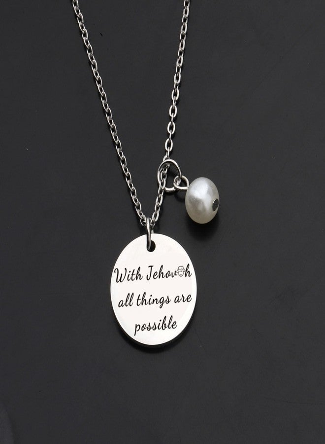 MAOFAED Christian Necklace, Baptism Gift for Her, Faith Jewelry, Bible Verse Quote, Church Merch - Image 4