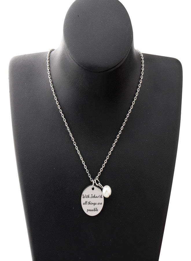 MAOFAED Christian Necklace, Baptism Gift for Her, Faith Jewelry, Bible Verse Quote, Church Merch - Image 5