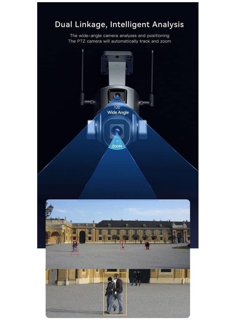 CRONY S5 WiFi-4K-8MP-10X Solar Dual Linkage Battery PTZ Camera - Image 5