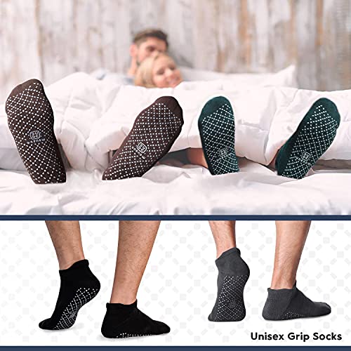 unenow Unisex Non Slip Socks with Grips Cushion for Yoga Pilates Barre Home & Hospital - Image 3