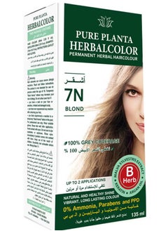 PURE PLANTA Permanent Herbal Hair Colour 7N Blond 135ml 