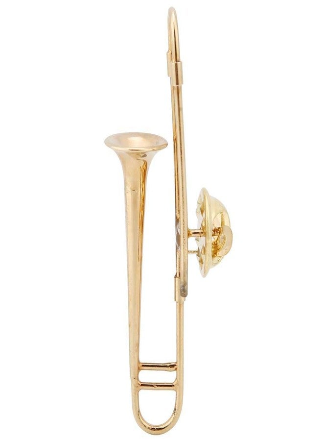 Simlug Pin Badges Brooches for Men Women, Mini Unique Gold Plating Musical Instrument Brooch Gift Decoration with Box(Trombone) - Image 5