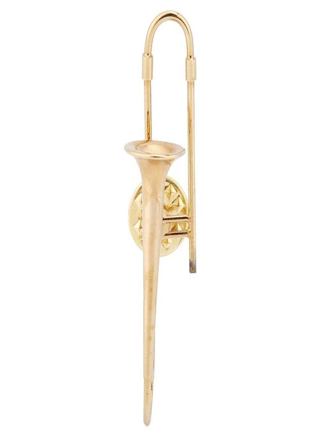 Simlug Pin Badges Brooches for Men Women, Mini Unique Gold Plating Musical Instrument Brooch Gift Decoration with Box(Trombone) - Image 4