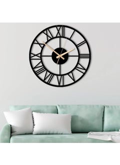 Hometrix Hometrix Metal Wall Clock Large Metal Wall Clock for Living Room Bedroom Metal Wall Ornament Outdoor Wall Clock Home Decor Clocks and Gifts Laser Cut Clock Home Gifts Black 40 CM DA113  - Image 1