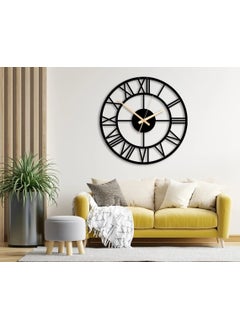 Hometrix Hometrix Metal Wall Clock Large Metal Wall Clock for Living Room Bedroom Metal Wall Ornament Outdoor Wall Clock Home Decor Clocks and Gifts Laser Cut Clock Home Gifts Black 40 CM DA113  - Image 4