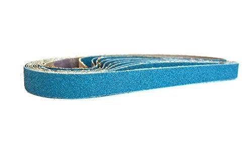 Starcke 1/2 x 18 inch Sanding Belts 60 Grit, 24 Pack - Durable Air Belt Sander Zirconia Band File Easy to Install for Metal Composites Marine and Wood Professional German Quality Bandfile Belt Sander - Image 3