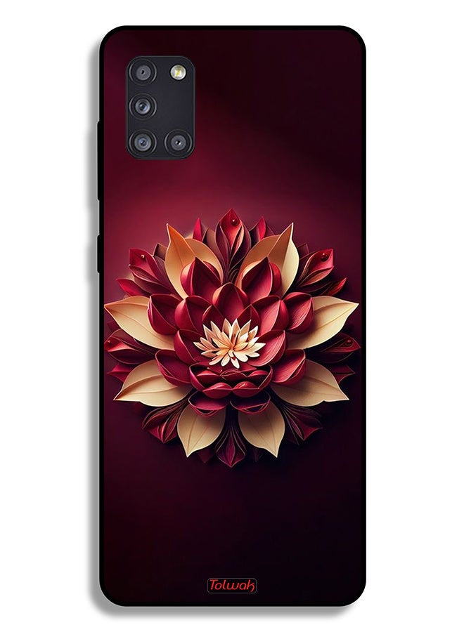 Tolwak Samsung Galaxy A31 Protective Case Cover Flower Abstract Design - Image 1