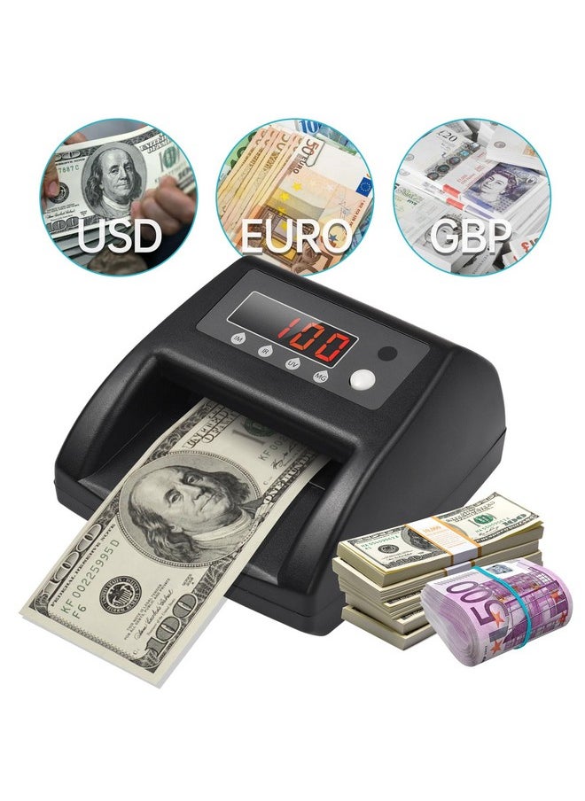 Bisofice - Mini Uv Counterfeit Bill Detector Euro/Usd/Gbp Money Counter Automatic Money Detection By Uv Mg Ir Image Paper Quality Size Thickness Suitable For Small Business (Euro/Usd/Gbp) - Image 1