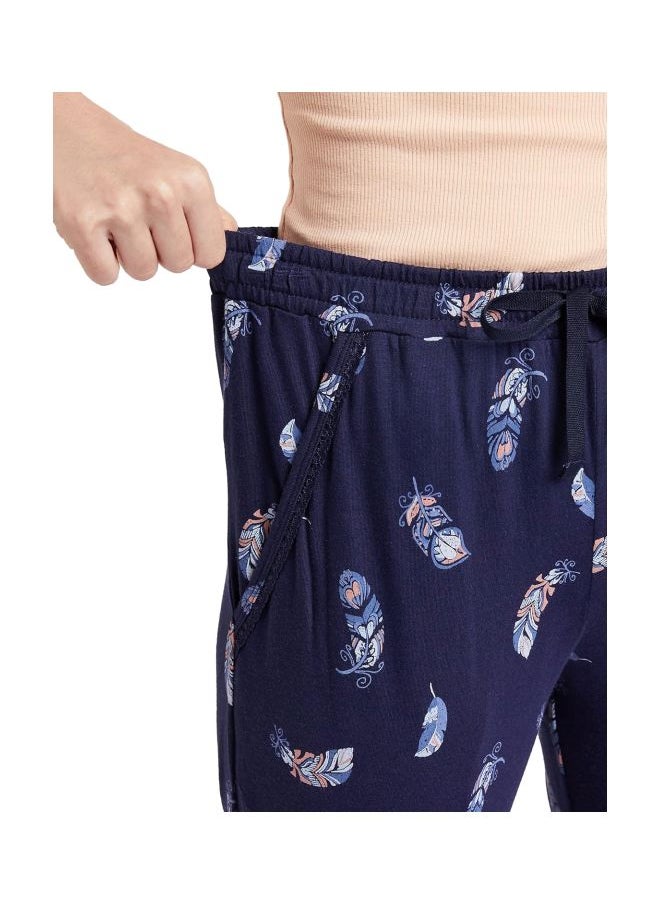 JOCKEY Jockey RX09 Women Micro Modal Cotton Relaxed Fit Printed Pyjama with Lace Trim on Pockets  - Image 5