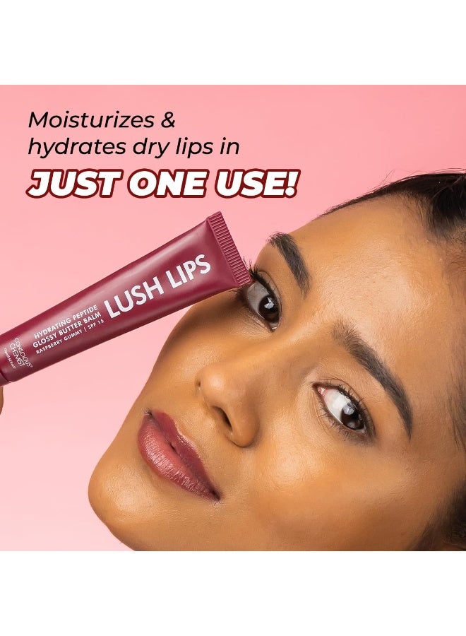 Conscious Chemist® Peptide Lip Balm SPF15 - Raspberry Gummy | 24 hr Hydration & Moisturizing Lip Balm for Dark & Pigmented Lips | Sun Protection | Soothes Dry Lips & Repair Moisture Barrier - 15g , Burgundy - Image 3