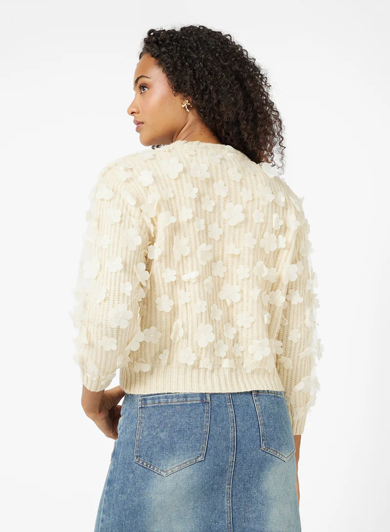 Ginger 3D Floral Applique Sweater