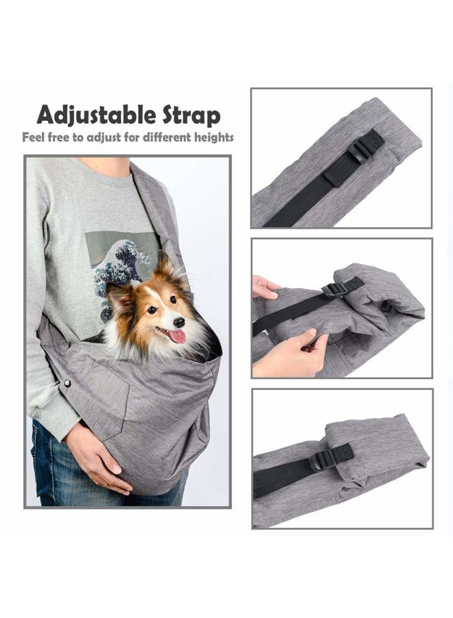 Arella Dog Sling Carrier for Small and Medium Dogs 10-20 lbs with Comfortable Adjustable Padded Shoulder Breathable Mesh for Travel Hands Free Daily Walk Outdoor Activities PDS08G - Image 3
