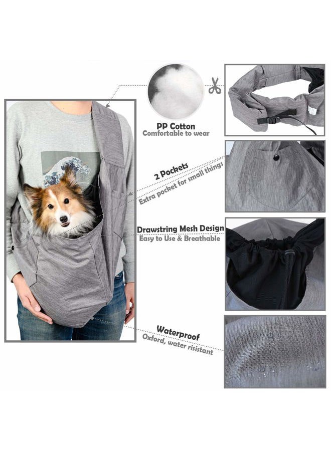 Arella Dog Sling Carrier for Small and Medium Dogs 10-20 lbs with Comfortable Adjustable Padded Shoulder Breathable Mesh for Travel Hands Free Daily Walk Outdoor Activities PDS08G - Image 5