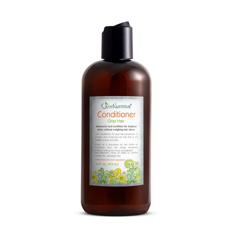 Just Nutritive Gray Hair Conditioner  Gray Hair Treatment  Just Natural Hair Care  Natural Conditioner 16 Oz