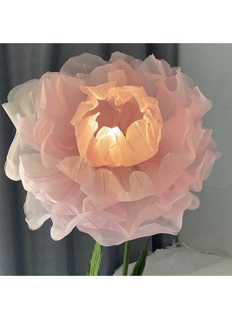 Giant Handmade Flower LED Floor Lamp Pink lantern (will not open and close)