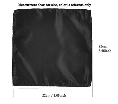 Salutto Tuxedos Girdle Cummerbund Bow Tie Pocket Square Handkerchief Set Formal Solid Color Black - Image 4