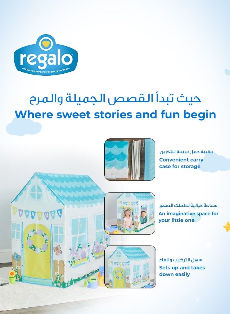 ريجالو خيمة لعب محمولة للأطفال | بطول 127 سم × عرض 68.58 سم × ارتفاع 119.38 سم | قابلة للطي وسهلة التركيب | واسعة، خفيفة الوزن وسهلة الحمل | للعب داخل المنزل وخارجه - Image 5