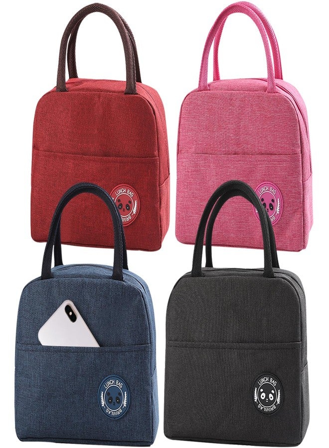 INVODA Lunch Bag 4 PCS Insulated Lunch Bag Women and Men Reusable Tote Cooler Bag Lunch Box Bag Lunch Tote for Work Office Picnic - Image 1
