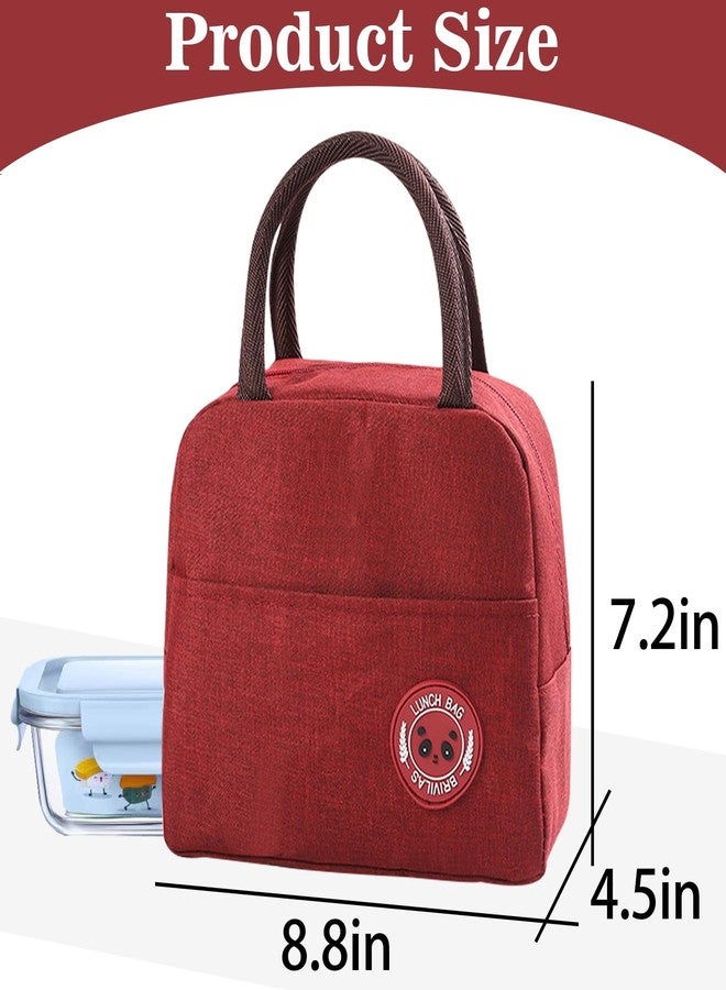 INVODA Lunch Bag 4 PCS Insulated Lunch Bag Women and Men Reusable Tote Cooler Bag Lunch Box Bag Lunch Tote for Work Office Picnic - Image 3