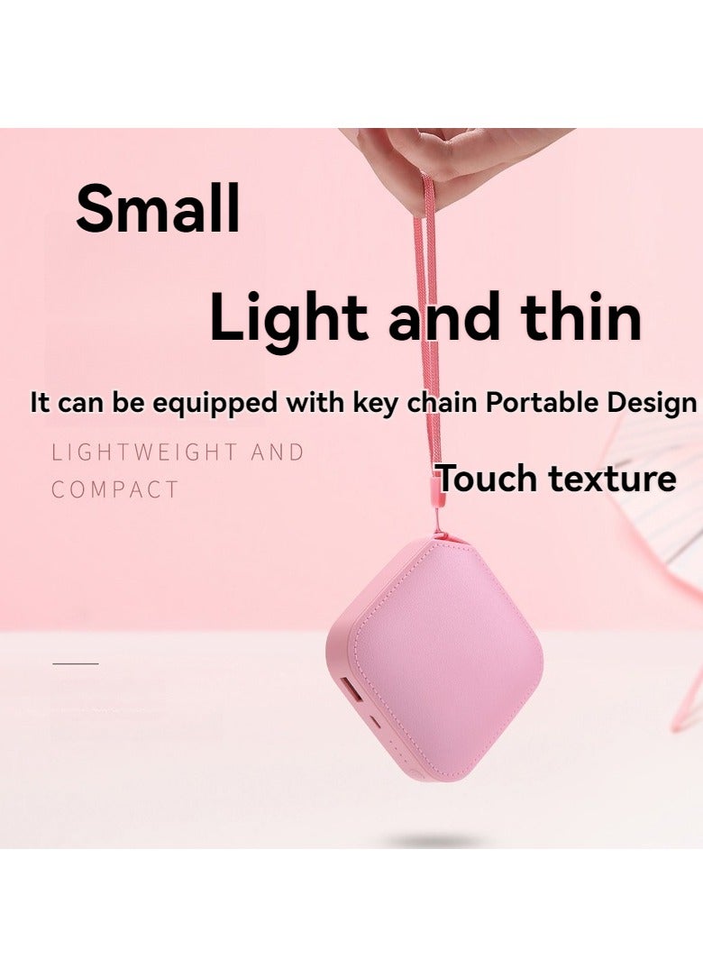 Mini power bank 20000 mAh large capacity creative ultra-thin compact portable power bank (pink) - Image 3