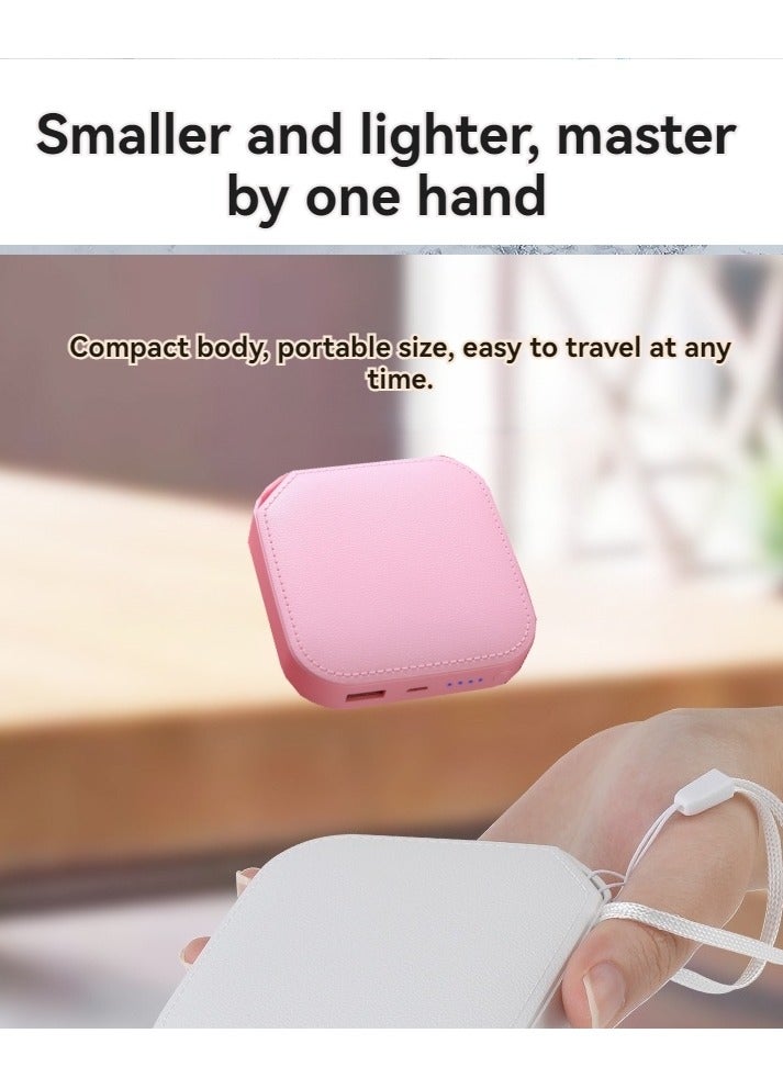 Mini power bank 20000 mAh large capacity creative ultra-thin compact portable power bank (pink) - Image 2