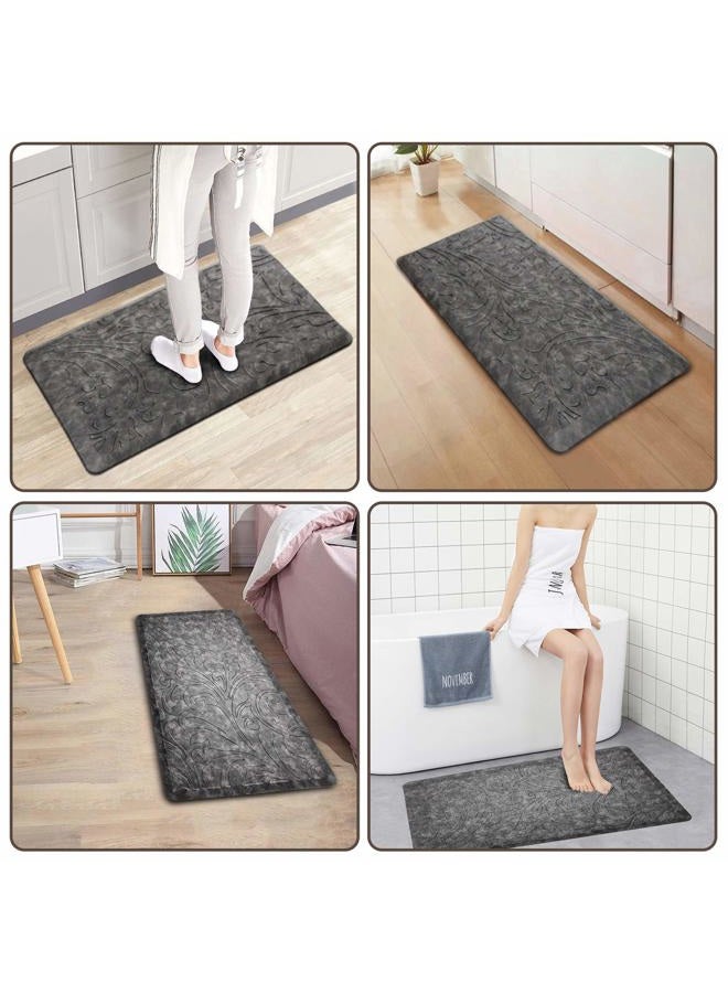 KMAT Kitchen Mat Cushioned Anti-Fatigue Floor Mat Waterproof Non-Slip Standing Mat Ergonomic Comfort Floor Mat Rug for Home,Office,Sink,Laundry,Desk 20"(W) x 39"(L),Grey - Image 5