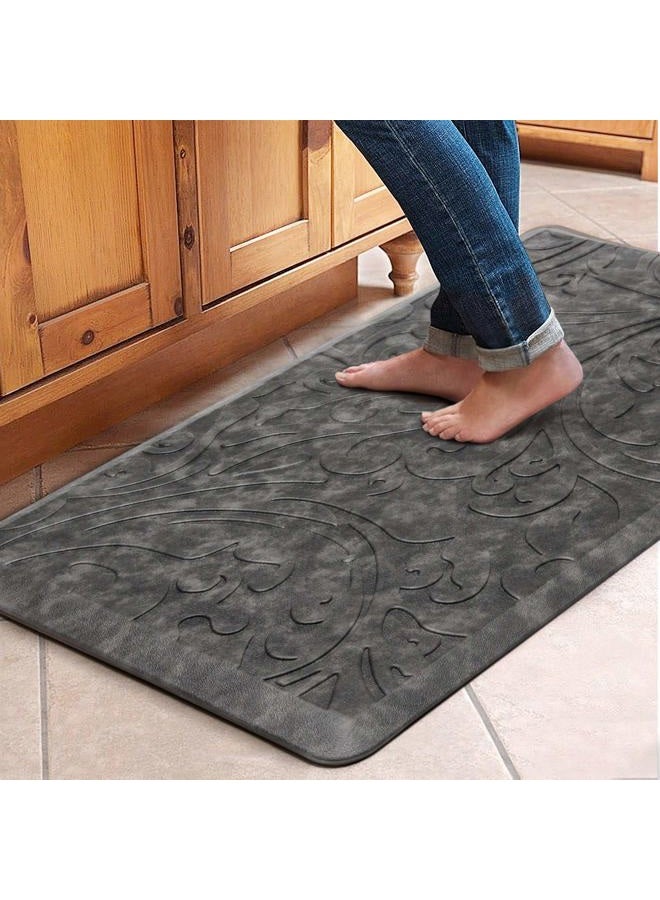 KMAT Kitchen Mat Cushioned Anti-Fatigue Floor Mat Waterproof Non-Slip Standing Mat Ergonomic Comfort Floor Mat Rug for Home,Office,Sink,Laundry,Desk 20"(W) x 39"(L),Grey - Image 1