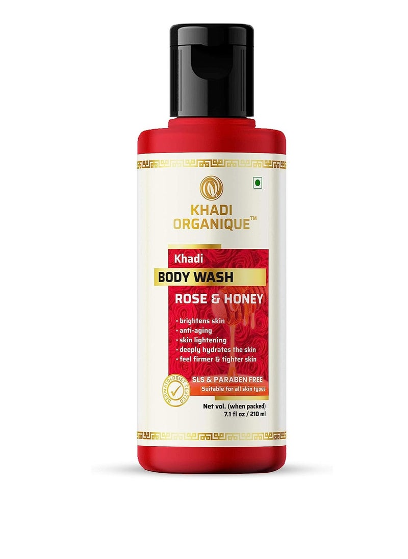 Khadi ORGANIQUE Khadi Organique Rose & Honey Body Wash And Face Wash For Glowing Skin Combo  - Image 2