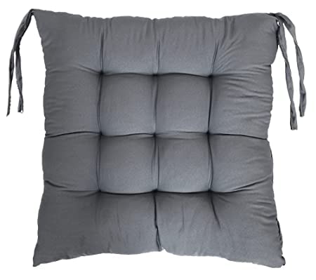 MITUL Microfiber Chair Cushion Seat Pad with Ties Use for Home Chair Bookstore Library Cafe Car Office 40X40cm 40x40 cm Gray 7 - Image 5