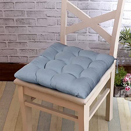 MITUL Microfiber Chair Cushion Seat Pad with Ties Use for Home Chair Bookstore Library Cafe Car Office 40X40cm 40x40 cm Gray 7 - Image 2