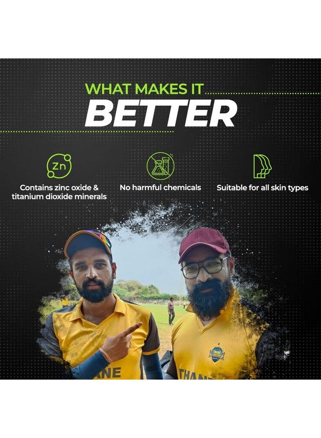 elemnt White Zinc Sunscreen 360 Combo Pack 2X50Gm ; Spf 50 Zinc Sunscreen For Cricketers & Sports Paraben & Sulphate Free Water & Sweat Resistant Sunscreen That Lasts 3 Hrs+ (Pack Of 2 100Gm) - Image 5