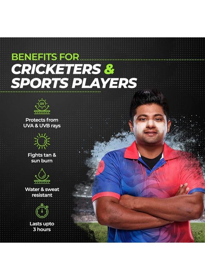 elemnt White Zinc Sunscreen 360 Combo Pack 2X50Gm ; Spf 50 Zinc Sunscreen For Cricketers & Sports Paraben & Sulphate Free Water & Sweat Resistant Sunscreen That Lasts 3 Hrs+ (Pack Of 2 100Gm) - Image 4