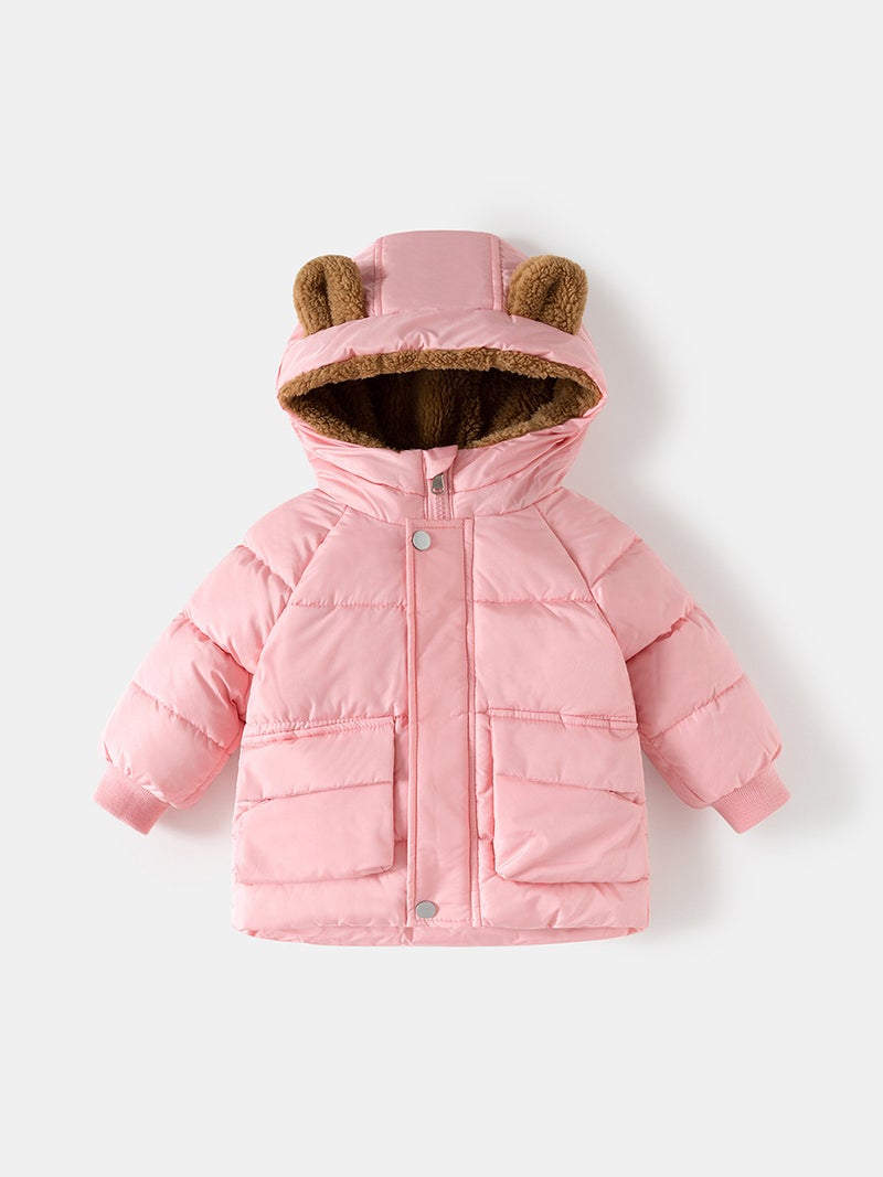 Boys' Cute Cotton-Padded Jackets For Style Girls' Korean Style Loose Thickeneded Quilted Winter Cotton-Padded Jackets - Image 3