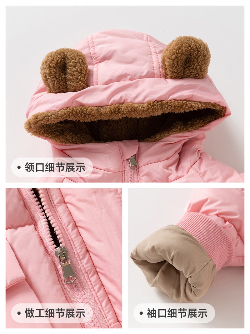 Boys' Cute Cotton-Padded Jackets For Style Girls' Korean Style Loose Thickeneded Quilted Winter Cotton-Padded Jackets - Image 5