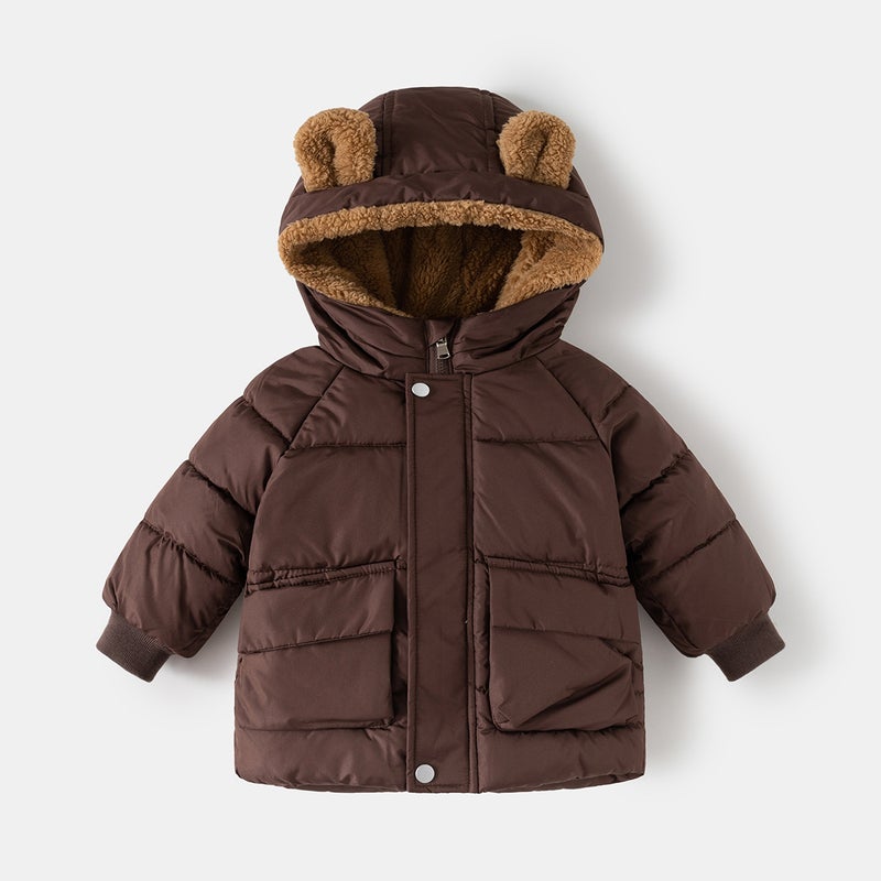 Boys' Cute Cotton-Padded Jackets For Style Girls' Korean Style Loose Thickeneded Quilted Winter Cotton-Padded Jackets - Image 1