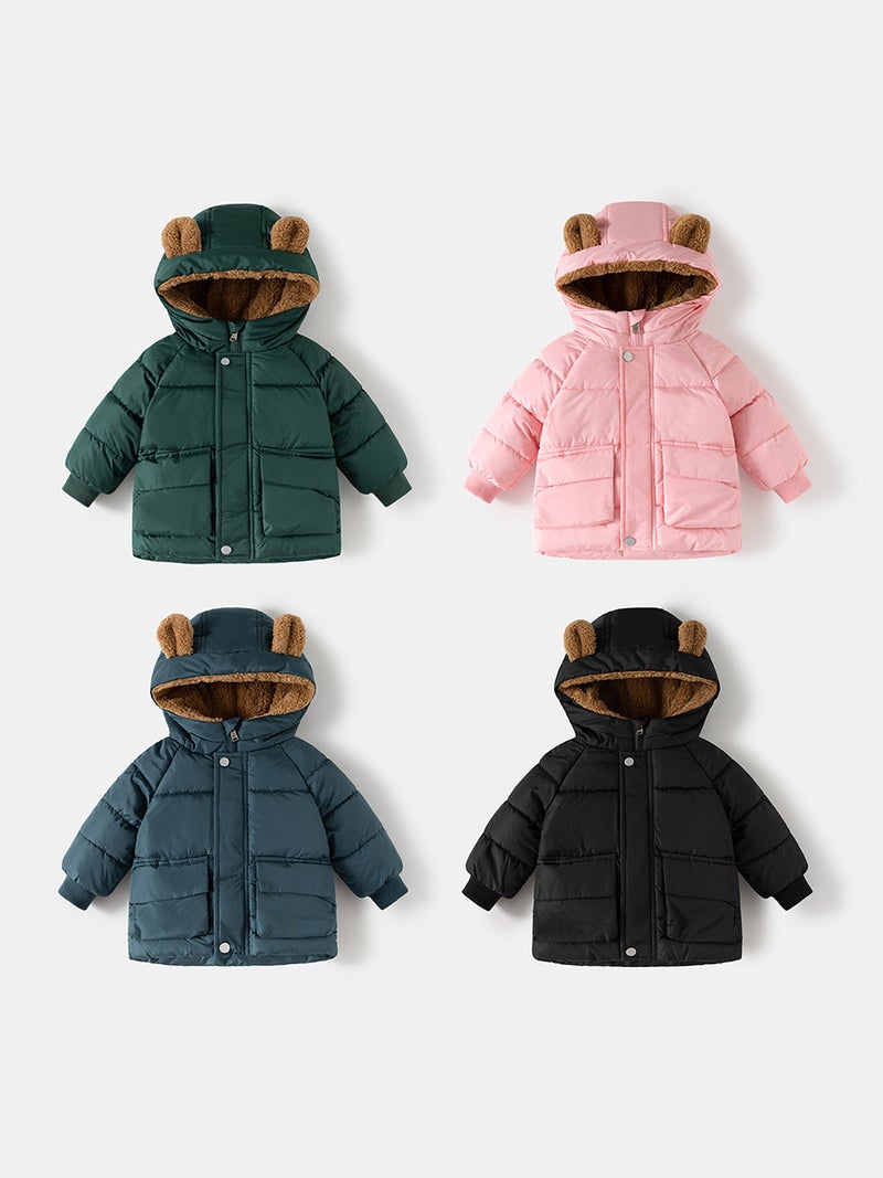 Boys' Cute Cotton-Padded Jackets For Style Girls' Korean Style Loose Thickeneded Quilted Winter Cotton-Padded Jackets - Image 2