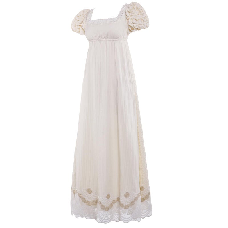 Vibsion Regency Dresses for Women Puff Sleeve Empire Waist Victorian Retro Dress Luxurious Lace Party Gown XXL - Image 2