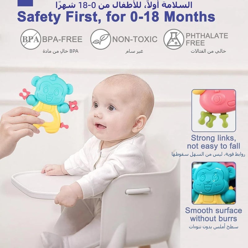 9-Piece Baby Toy Set for Infants 6-12 Months - Rattles and Teethers - Image 3
