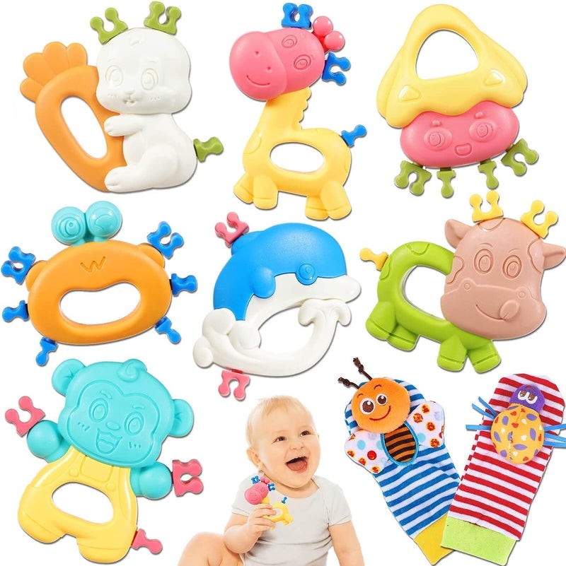 9-Piece Baby Toy Set for Infants 6-12 Months - Rattles and Teethers - Image 1