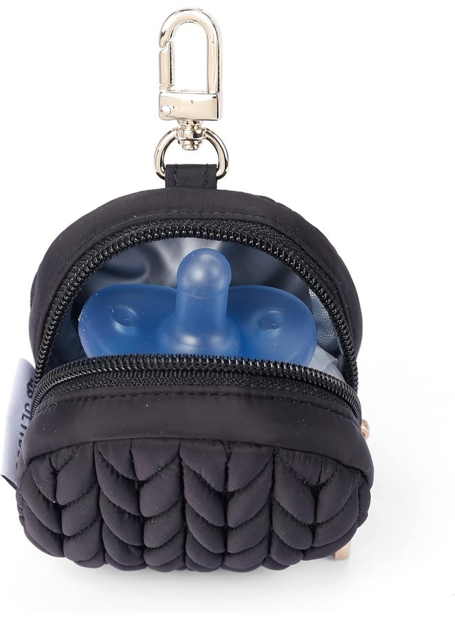 SEWBOO Pacifier Holder Case with Clip, Pacifier Pouch Cover, Pacifier CharmPod with Clasp to Easily Attach to a Diaper Bag or Purse Baby Pacifier Box, Stylish Pacifier Storage Container for Mom Bag - Image 2