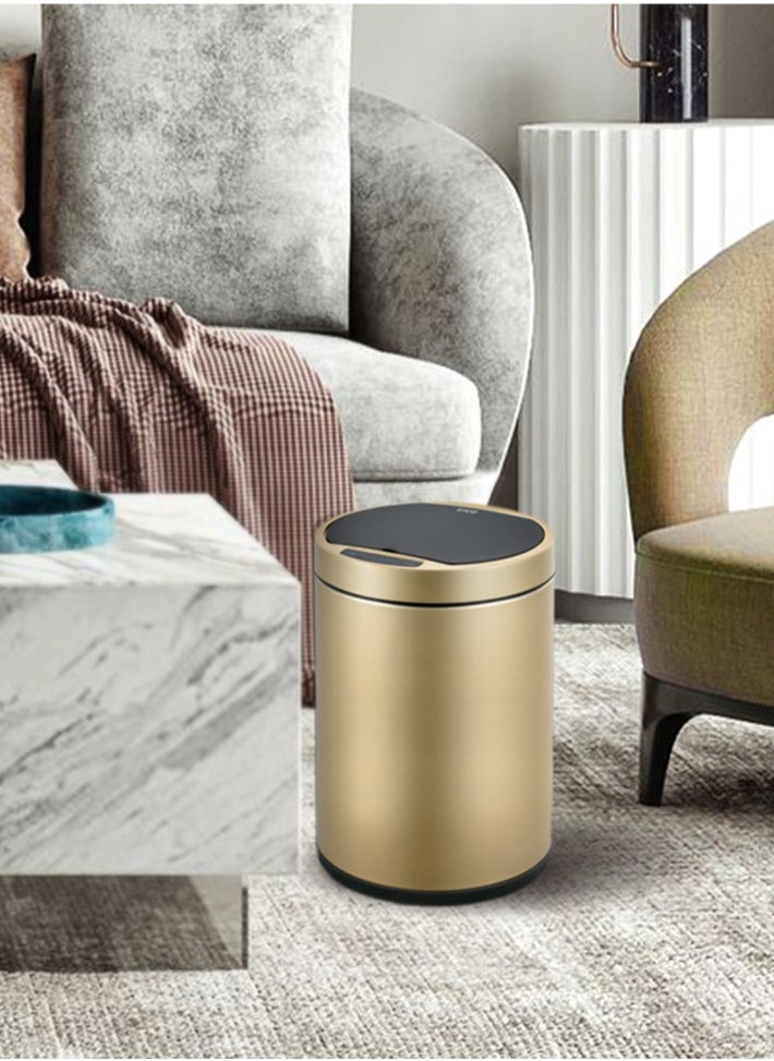 EKO - DOCOMO SERIES | Premium Motion Sensor-Operated Trash Bin | Brushed Stainless Steel Finish | Soft-Closing | Fingerprint-Resistant | Champagne Gold | Large | 35L - Image 1